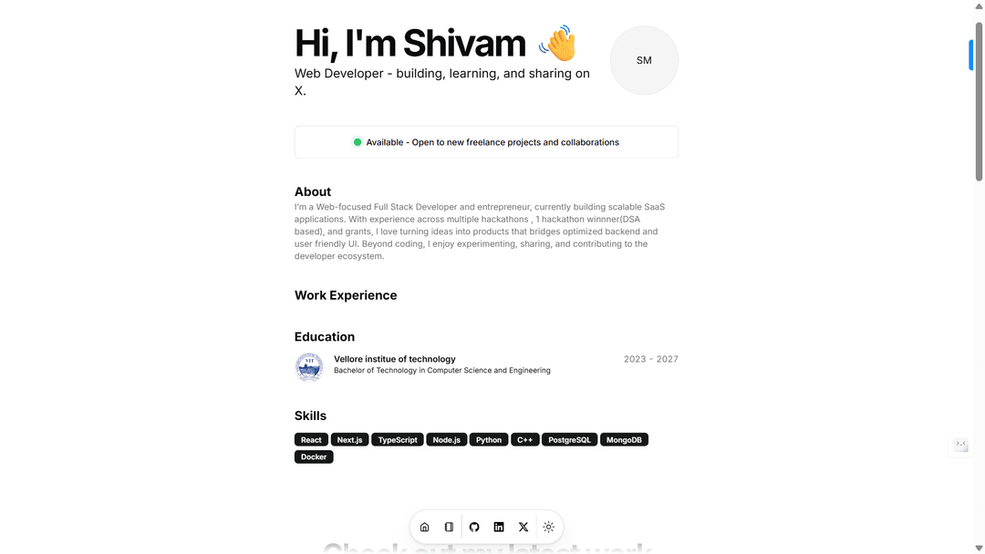 Developer Portfolio